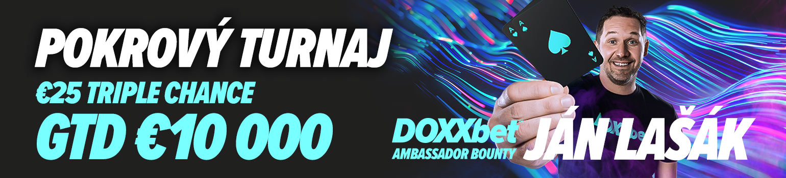 DOXXbet Kasíno - Zaži pokrový turnaj s Jánom Lašákom v DOXXbet Casine v Žiline! DOXXbet Kasíno - Zaži pokrový turnaj s Jánom Lašákom v DOXXbet Casine v Žiline!