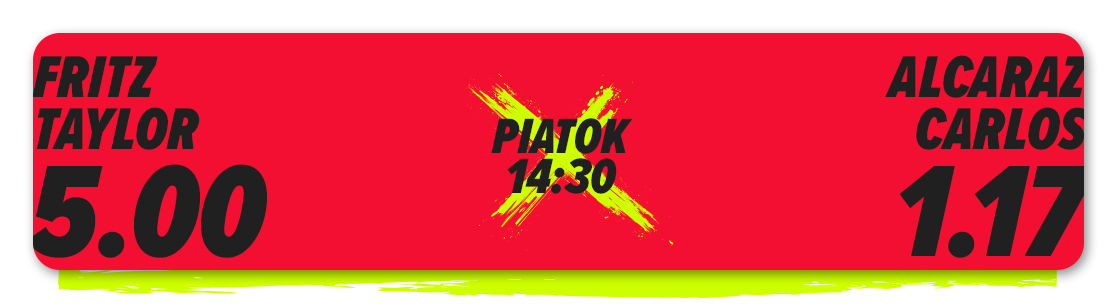 Alcaraz vs. Fritz: Tipuj Wimbledon s bonusom až 5000 €
			- Kurzy